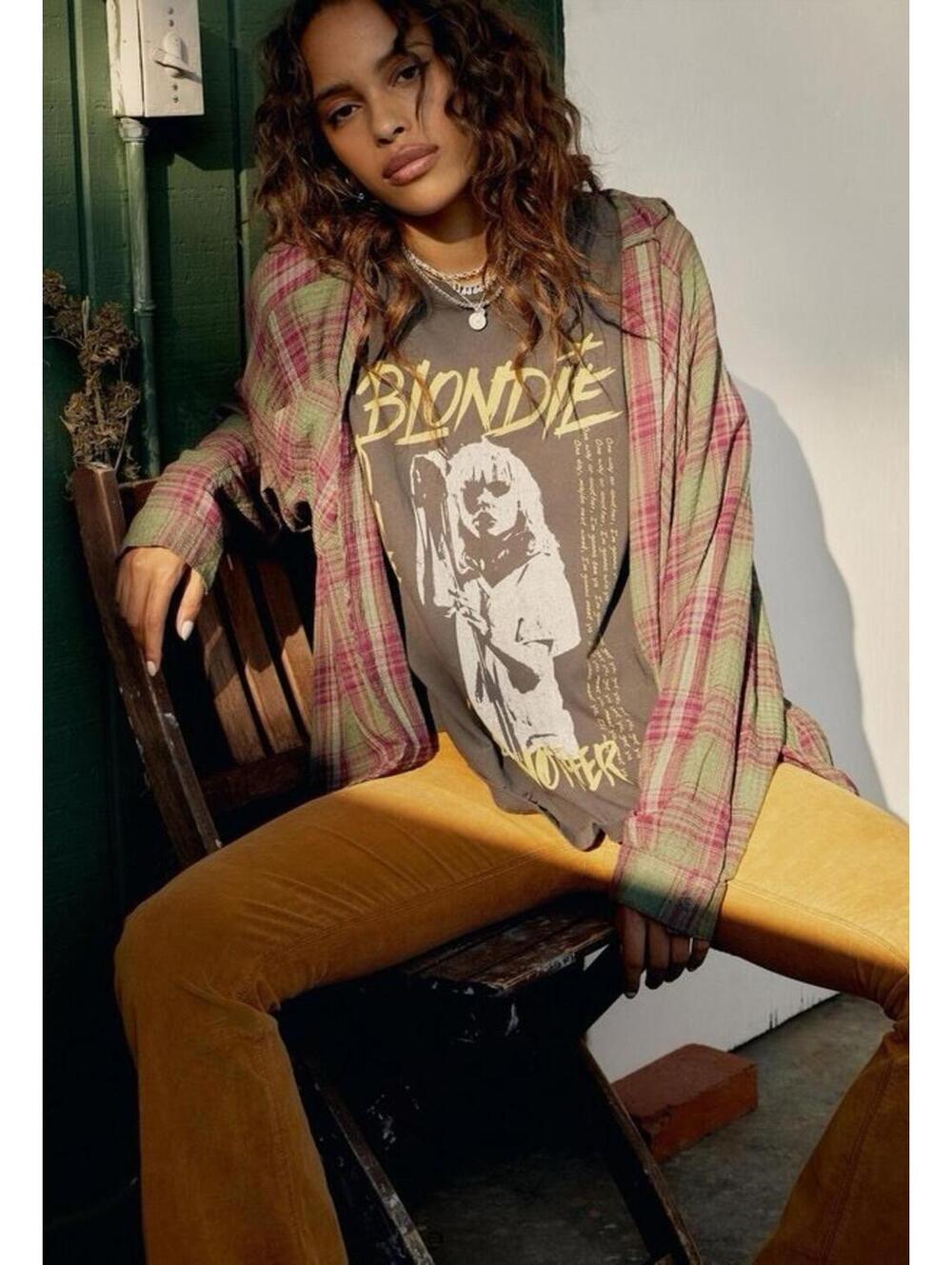 Daydreamer Blondie One Way or Another Weekend Oversized Tee Sz S Cotton - Picture 2 of 8